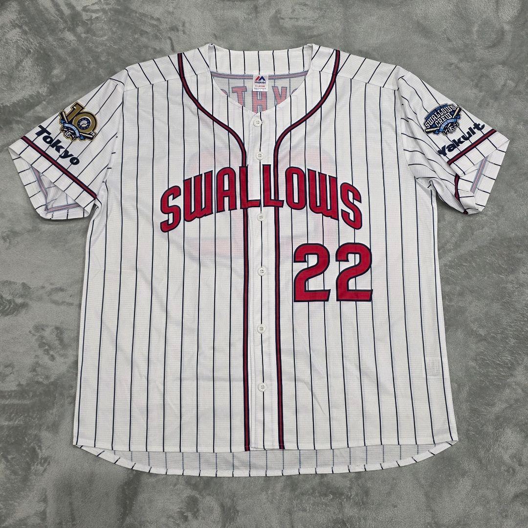 ヤクルトスワローズ 高津臣吾 ユニフォーム XL マジェスティック 白