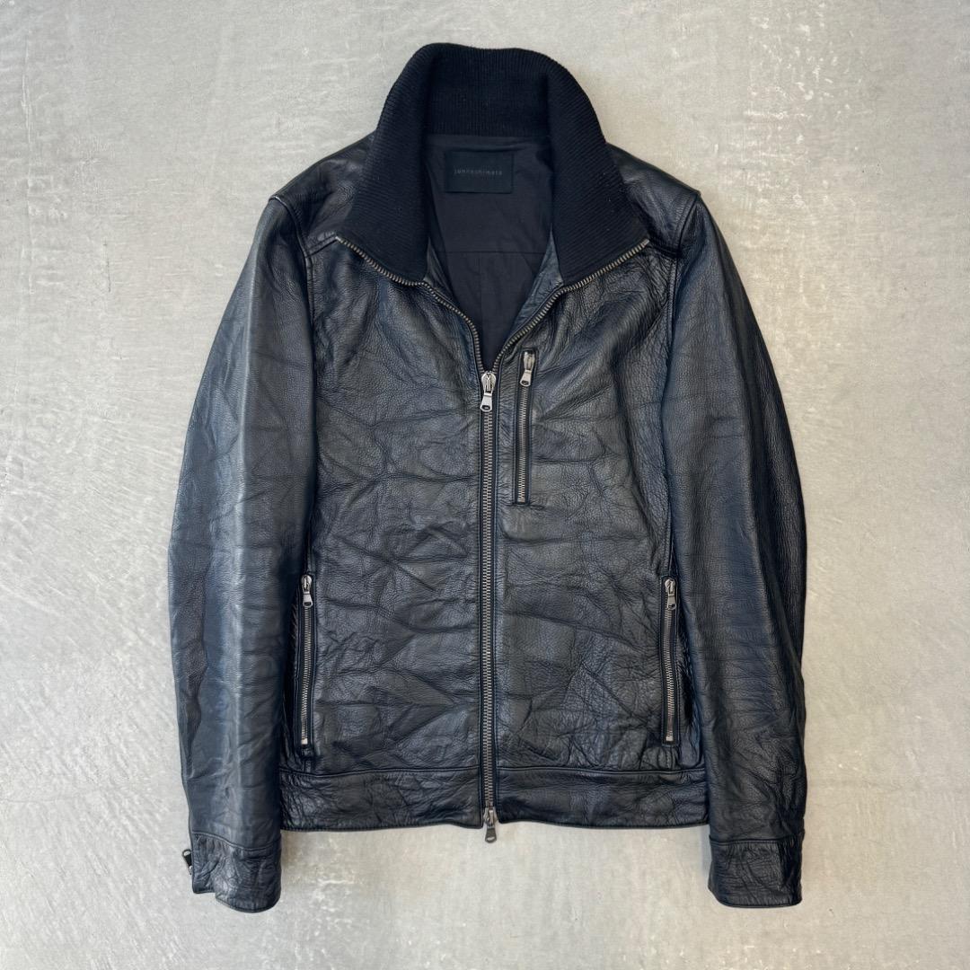 S*E様 ジュンハシモト レザー ブルゾン ブラック 2 junhashimot EMMETIコラボ】【junhashimoto|ジュンハシモト】JURI レザージャケット
