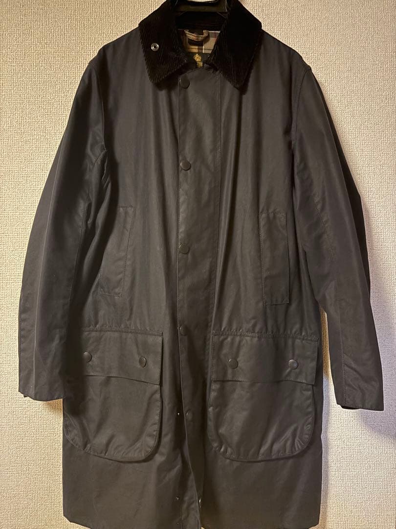 美品 Barbour border SL サイズ36 ダークネイビー - メルカリ