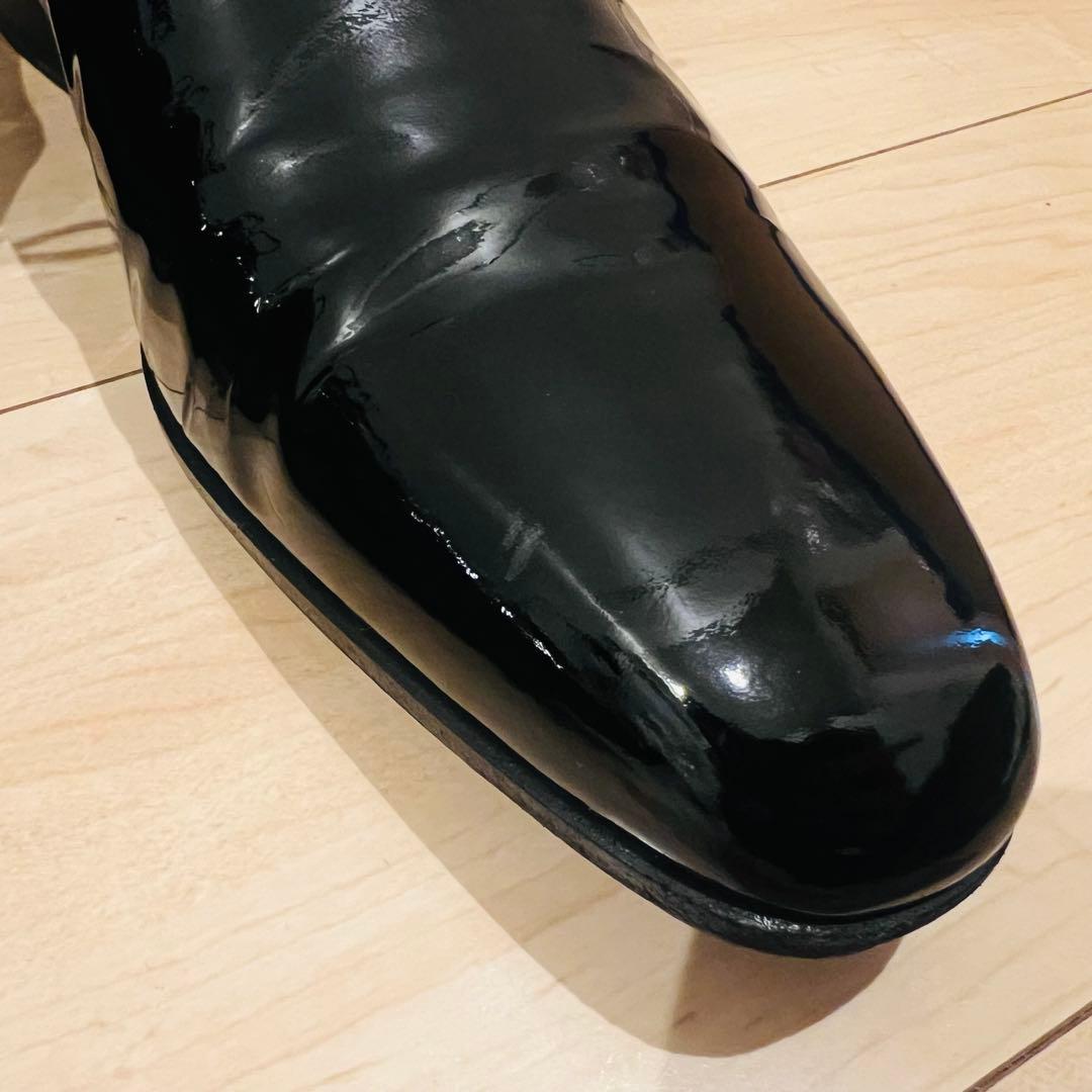 使用回数少】GUCCI グッチ ドレスシューズ エナメル ブラック 結婚式