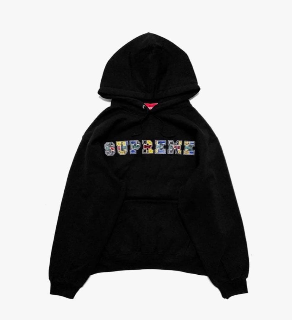Supreme シュプリーム カレッジエイトパッチワーク レザーパーカー