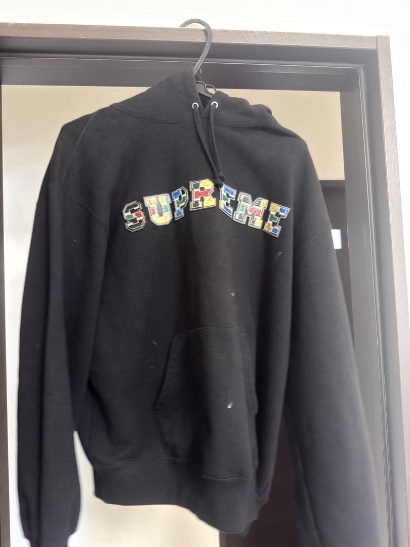 Supreme シュプリーム カレッジエイトパッチワーク レザーパーカー