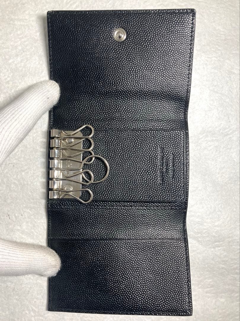 美品 サンローラン レザー 6連キーケース ブラック 黒