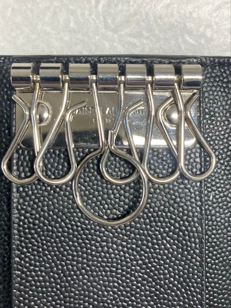 美品 サンローラン レザー 6連キーケース ブラック 黒