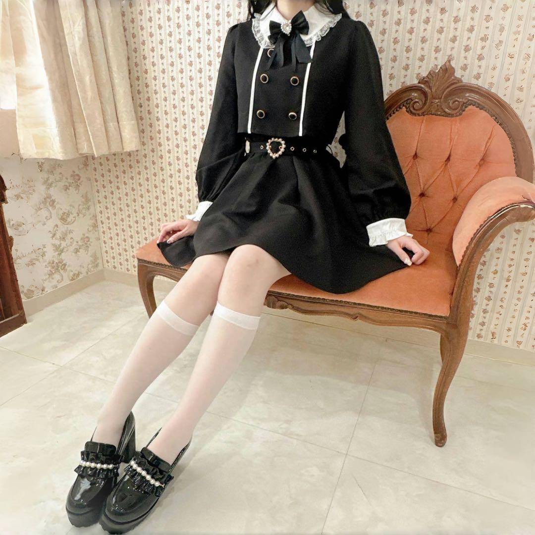 ROJITA ツーピー風ダブルボタンワンピース - メルカリ