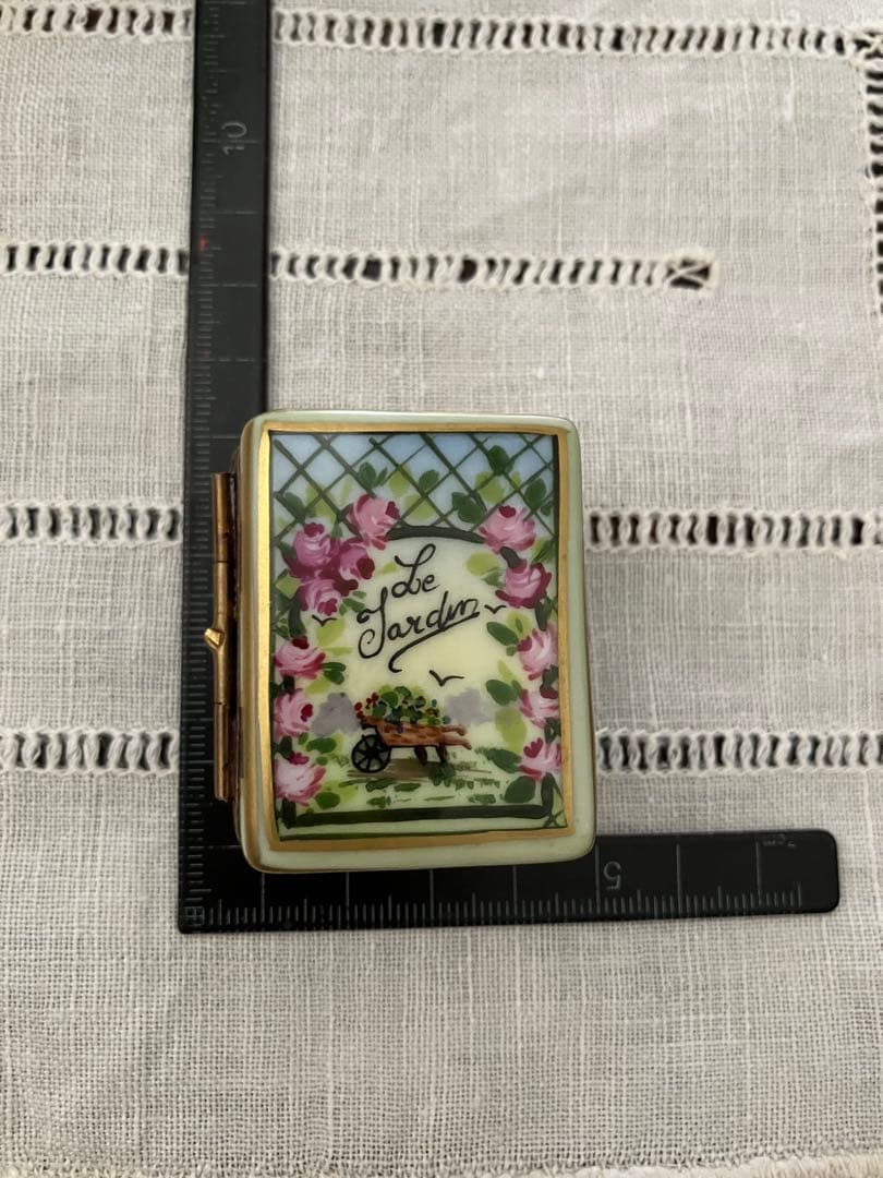 リモージュボックス アンティークガーデニングブック てんとう虫