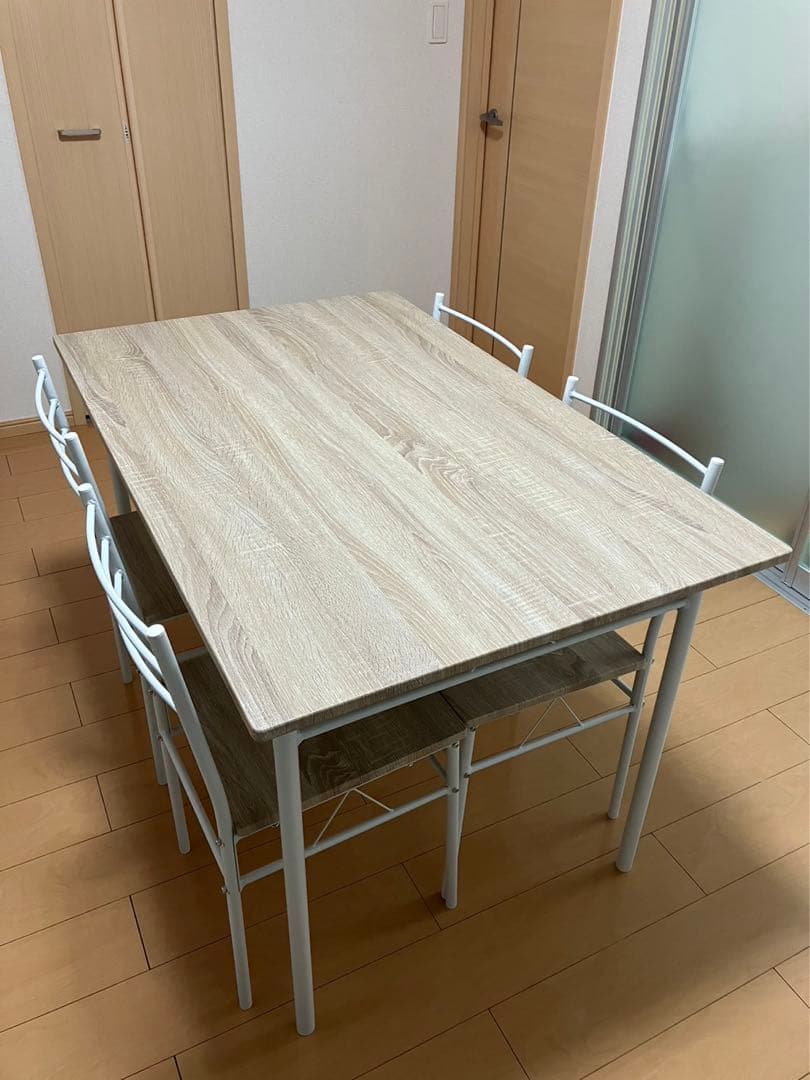 使用僅か2ヶ月！ダイニングテーブルセット エア・リゾーム ダイニングテーブルセット 2人用 3点 おしゃれ