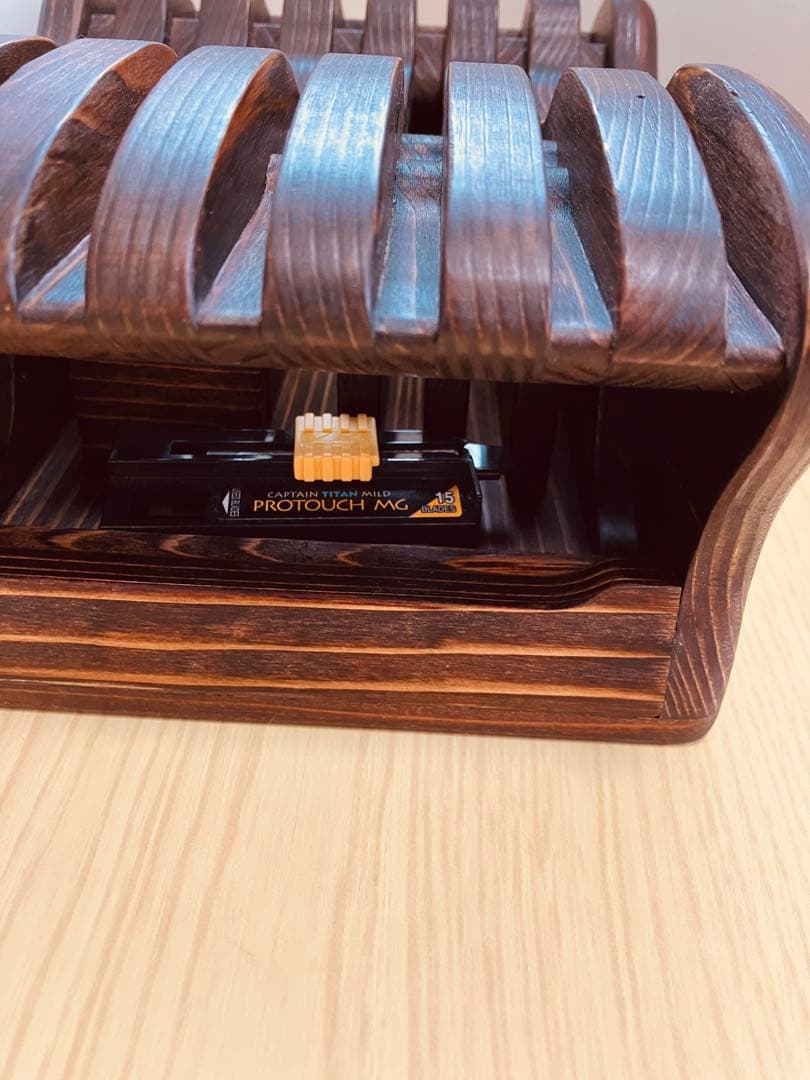 木製シザートレイ シザートレー シザースタンド ハサミ皿 Aタイプ