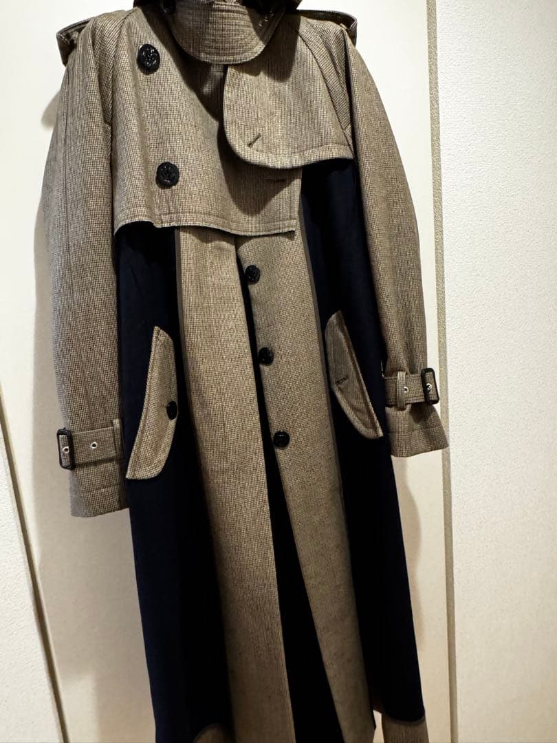 新品】 sacai ウール トレンチコート - メルカリ