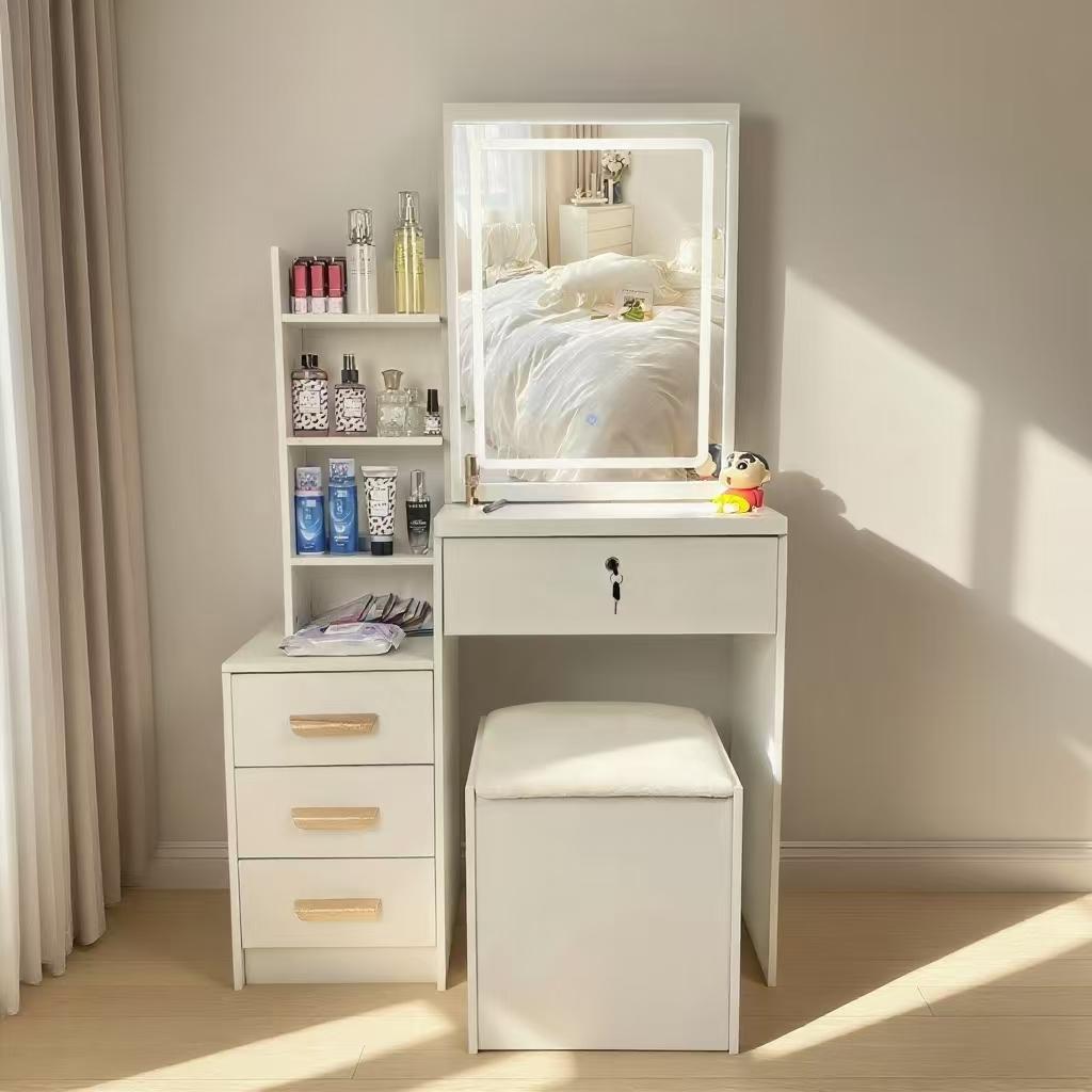 ホワイトドレッサー・鏡台 訳あり品　写真をご確認 102-② ニトリ（NITORI） 三面鏡ドレッサー 化粧台 鏡台 姿見 ミラー (DR2 WH