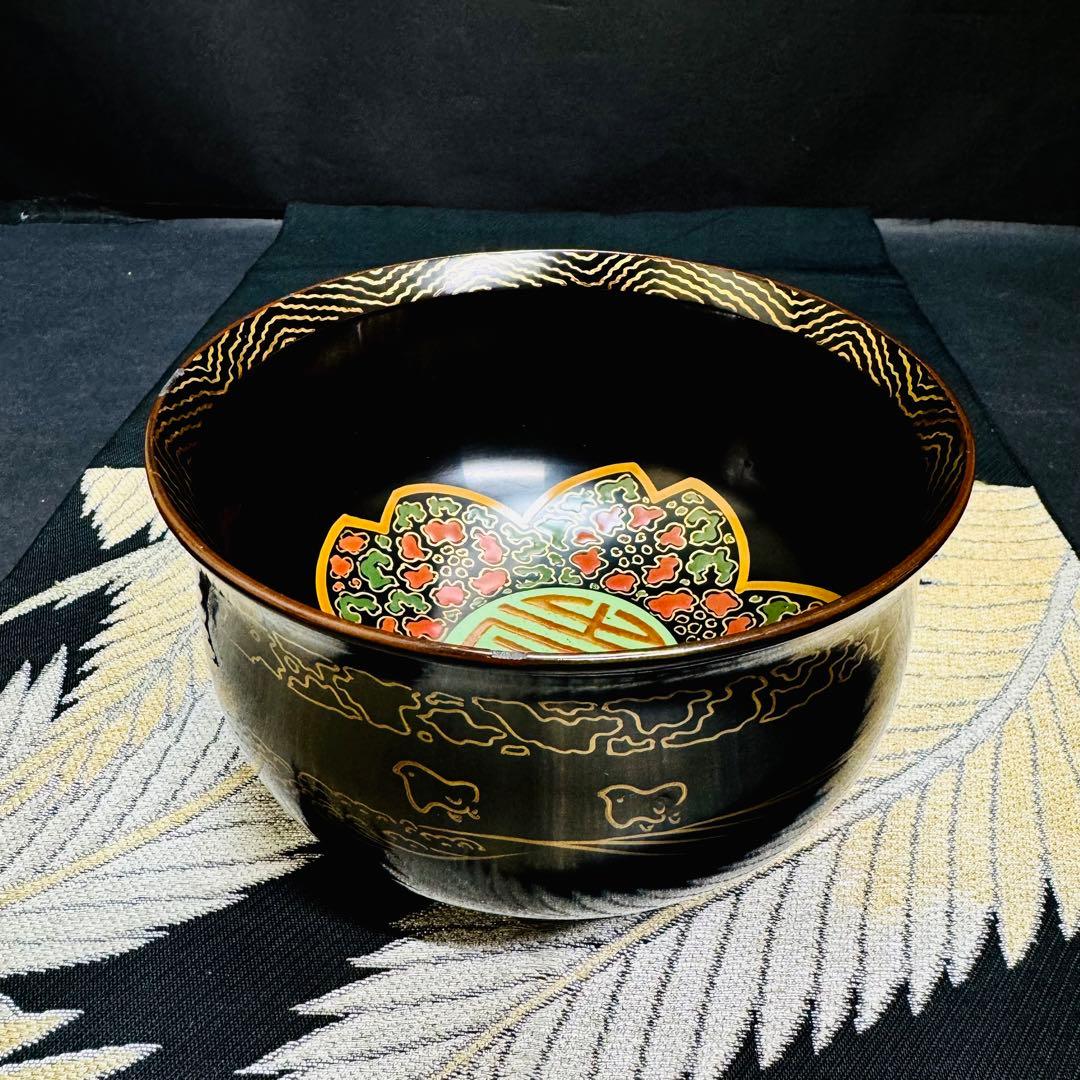 漆器 輪島塗 沈金 金蒔絵 木製 盃洗 鉢 大椀 1客 骨董品 - メルカリ