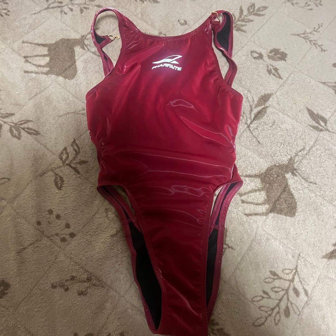 PHARFAITE】ベルベットエナメルハリウッドスイムウェア ワイン M