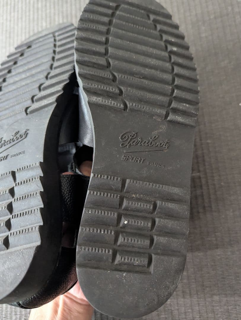 Paraboot パラブーツ ブラック レザーサンダル　グルカ 25.5cm