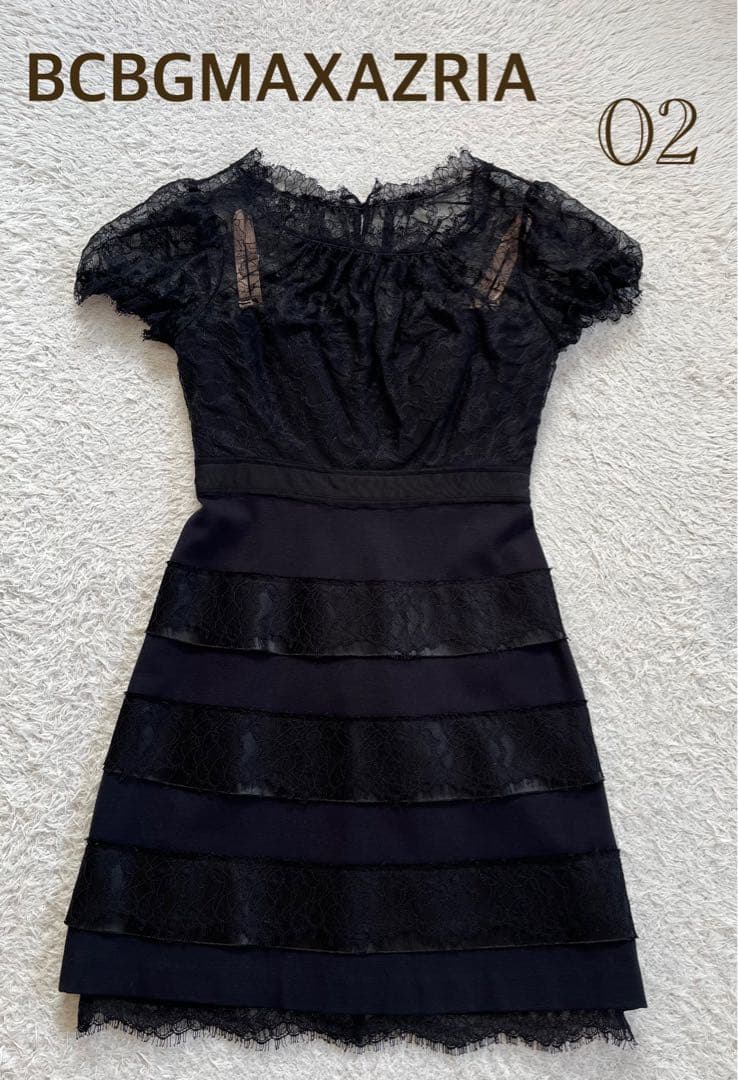 中古◇BCBGMAXAZRIA ミニ ワンピース ドレス ブラック 02 S 黒 - メルカリ