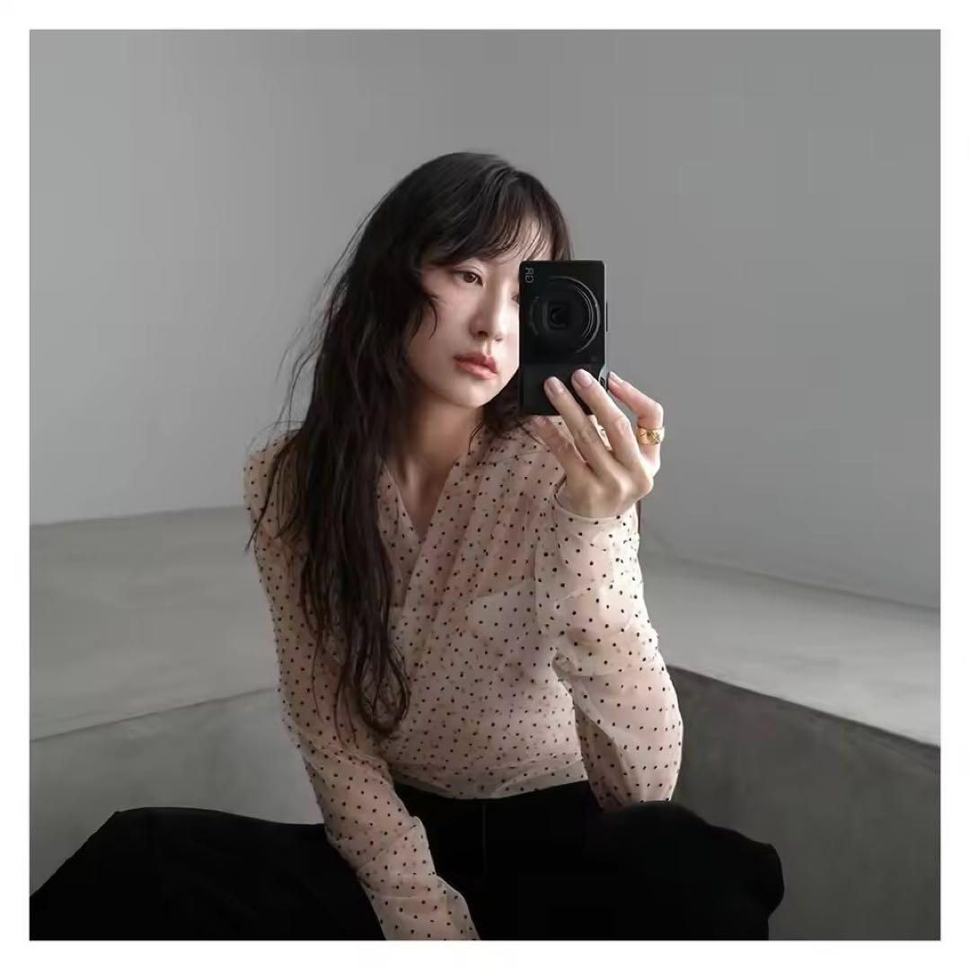 シースルー ドット トップス CLANE SHEER DRAPE - メルカリ