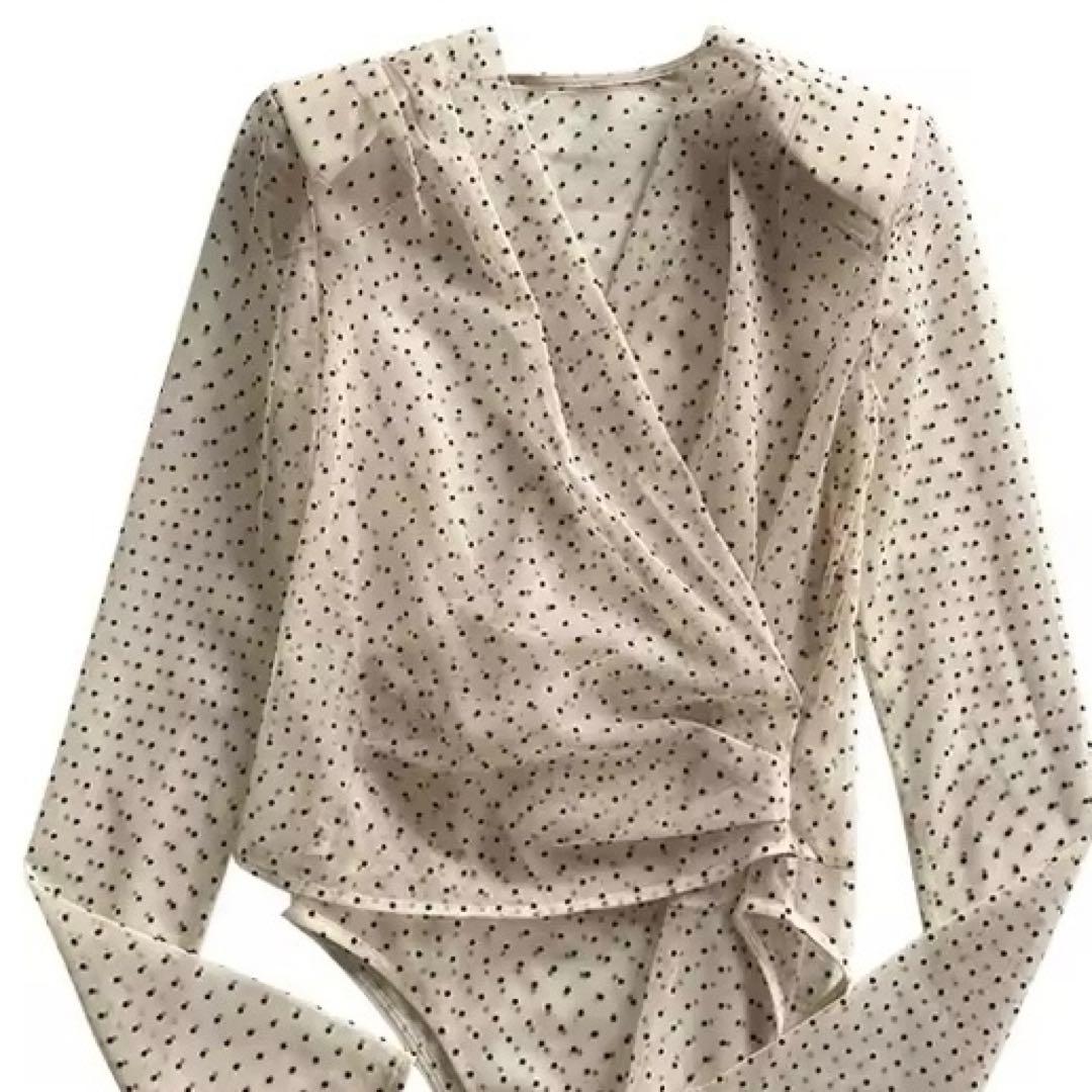 シースルー ドット トップス CLANE SHEER DRAPE - メルカリ
