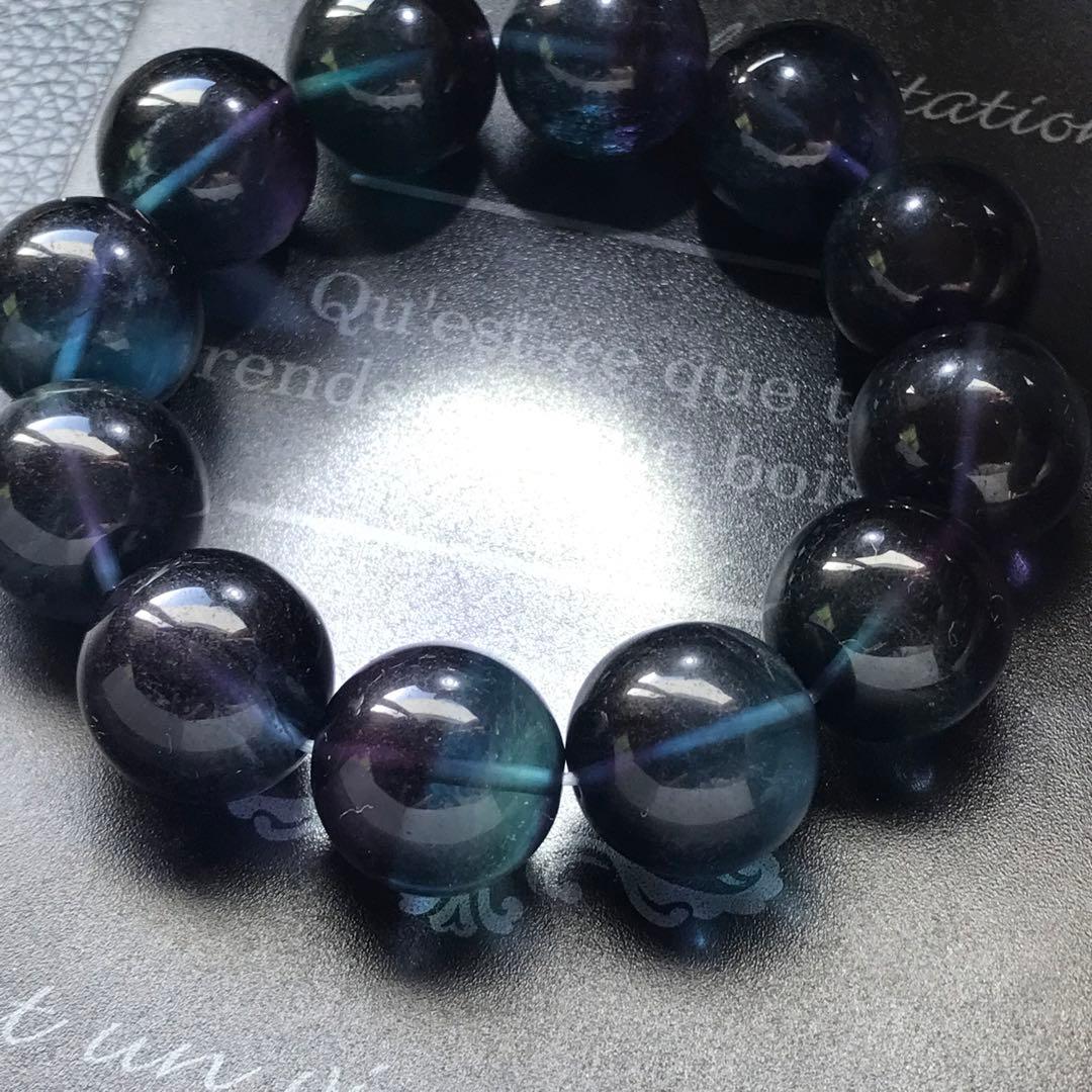 ブルーフローライト 大玉ブレス❣️16.5cm