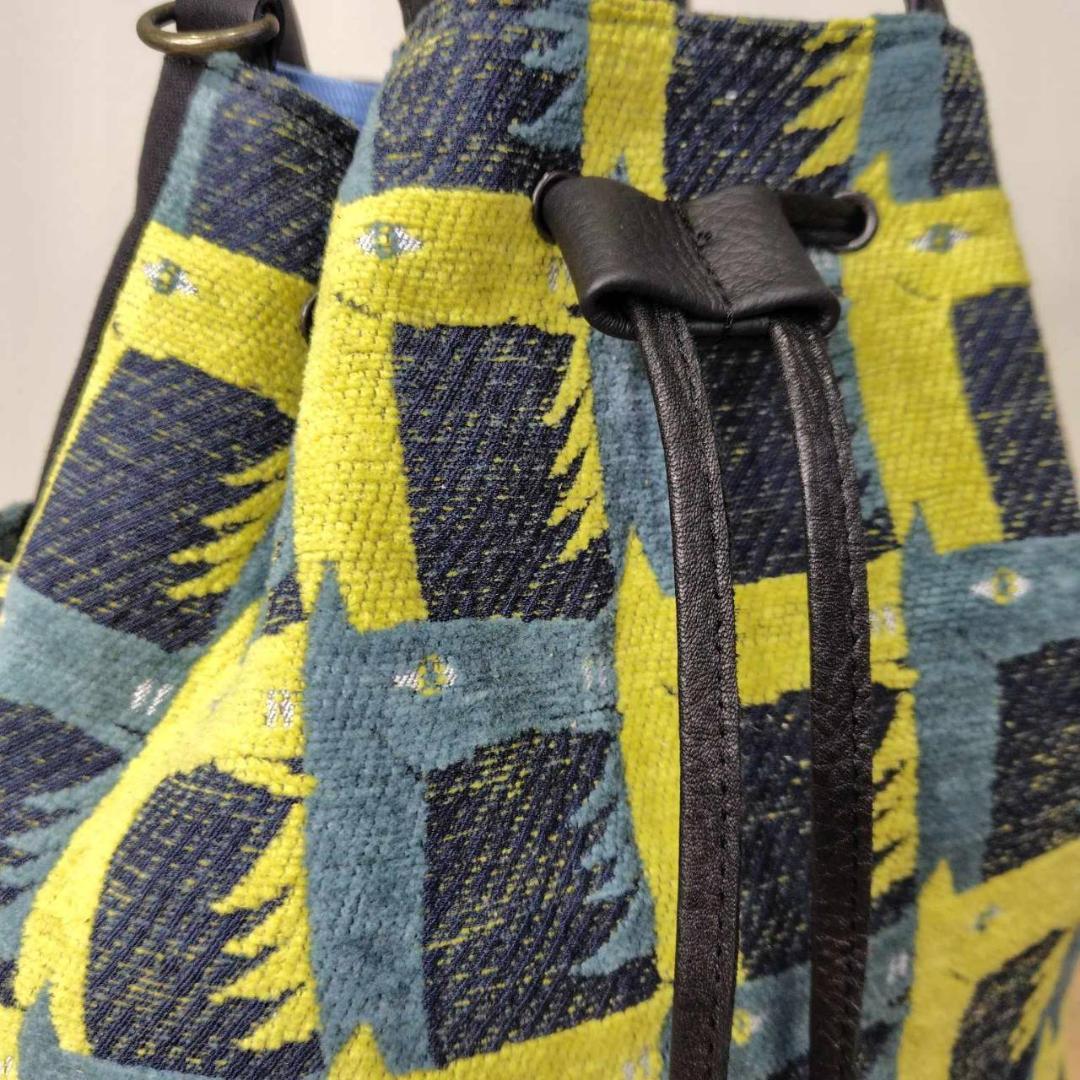 ピュウチャン様 /thoroughbredサラブレットネイビー/巾着Lサイズ