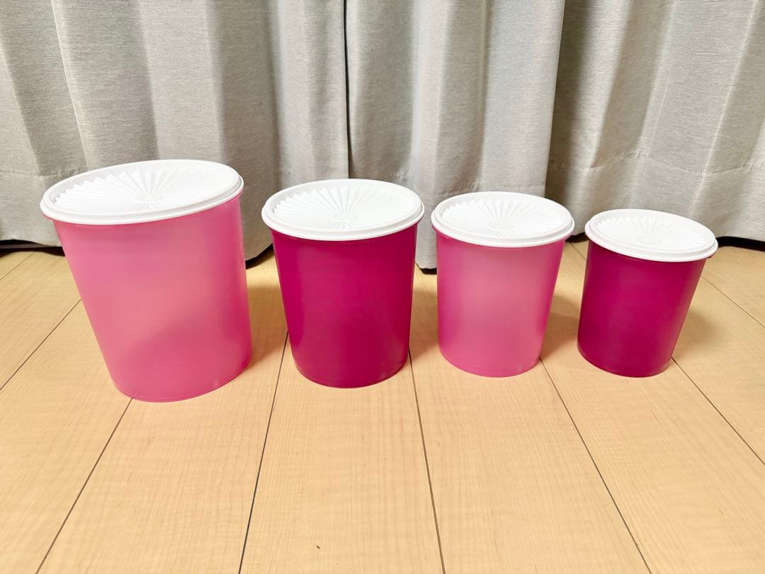 未使用】タッパーウェア グランプリデコレーター 4個 セット ピンク