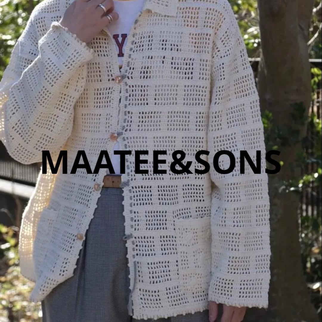 MAATEE&SONS Hand Knit Jacket 25SS 美品 2 白 - メルカリ