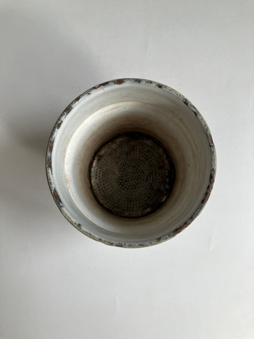 アンティーク BF(BB)社 小振りなホーローポット コーヒーポット 琺瑯