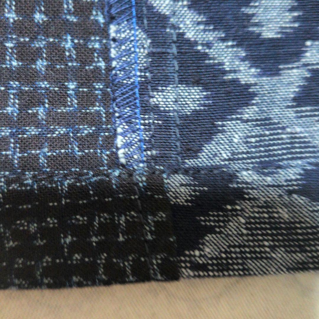 ワイドギャザーパンツ☆書生絣、手織り久留米絣☆ハンドメイド☆着物