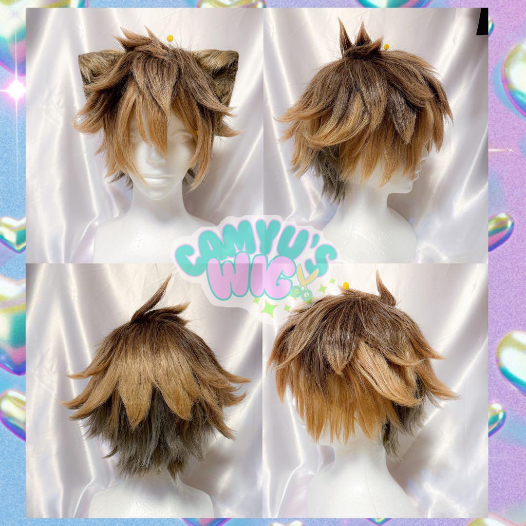 サンプル】ツイステ ラギー ウィッグ 耳付き - メルカリ