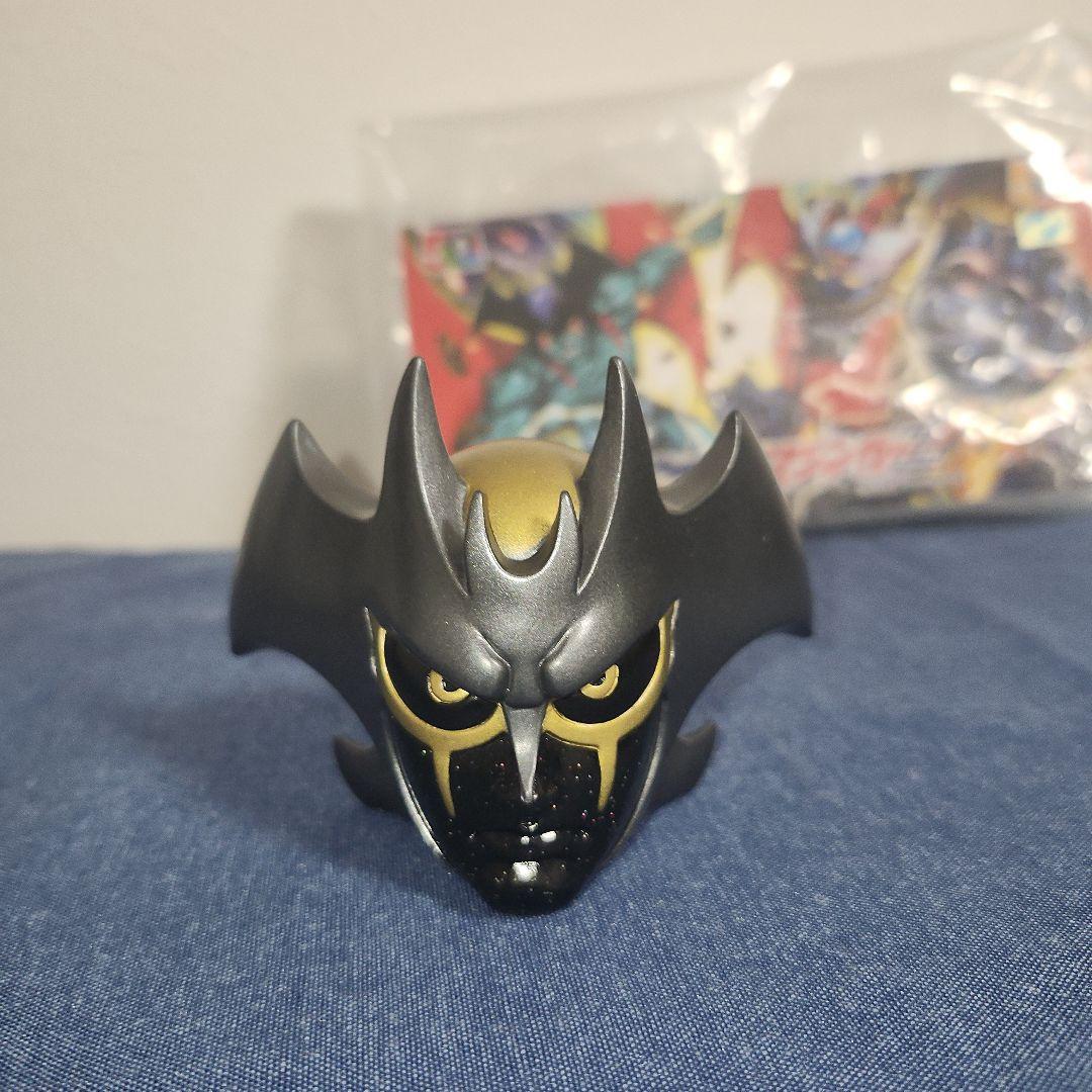 墓場の画廊 デビルマン マスク 面取れ ソフビ ブラック細かな金ラメ