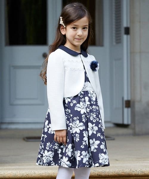 CHOPIN ショパン フォーマル　ワンピース　スーツ 120　入学式　七五三 CHOPIN（ショパン） 入学式 卒園式 スーツ 女の子 ワンピース ネイビー