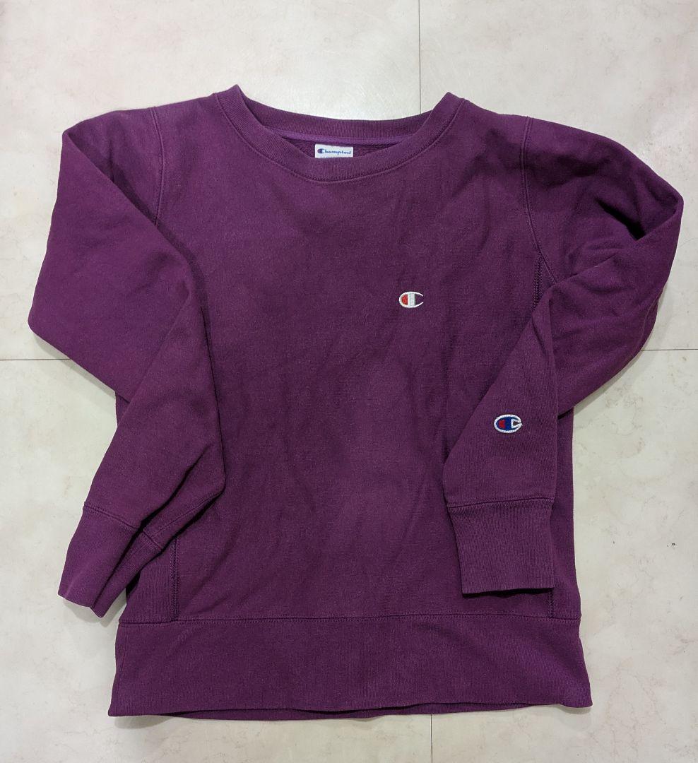 Champion Reverse Weave パープル トレーナー - メルカリ