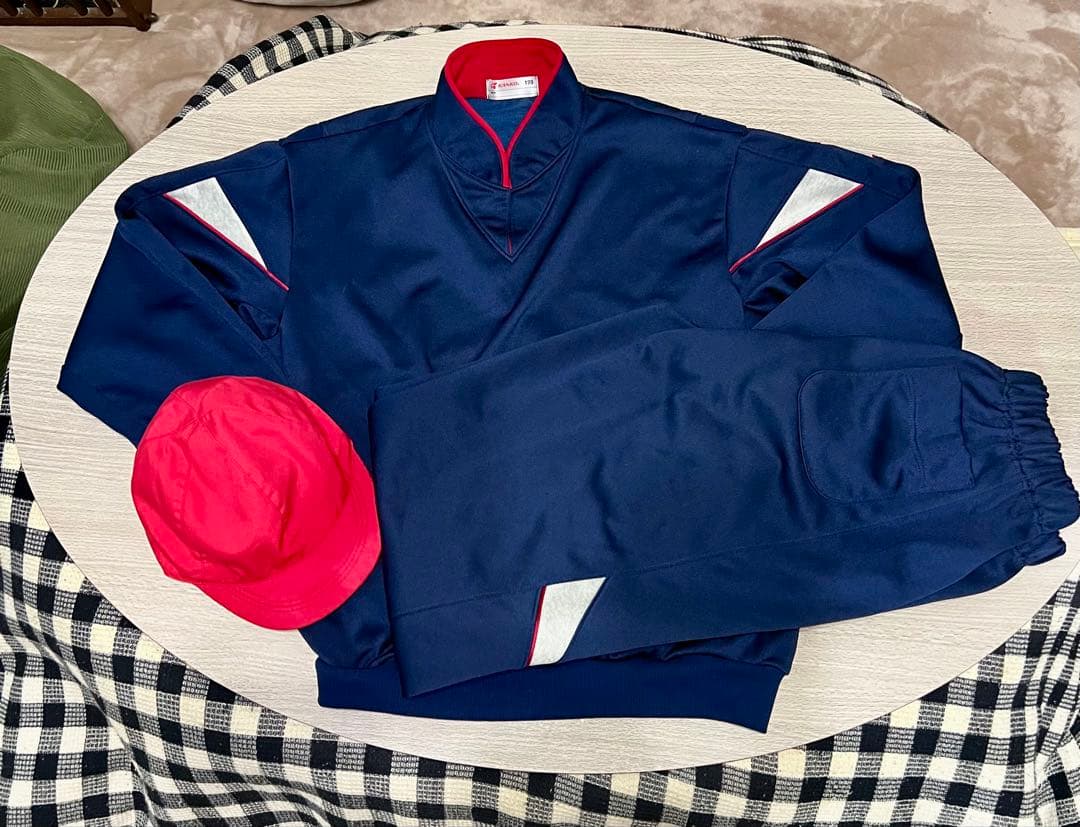 ネイビー レッド ジャージセット 170センチ - メルカリ