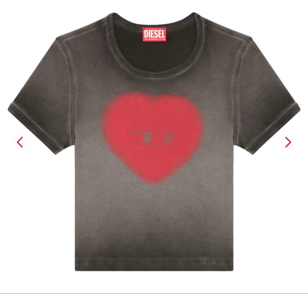 DIESEL ハート 半袖Tシャツ - メルカリ