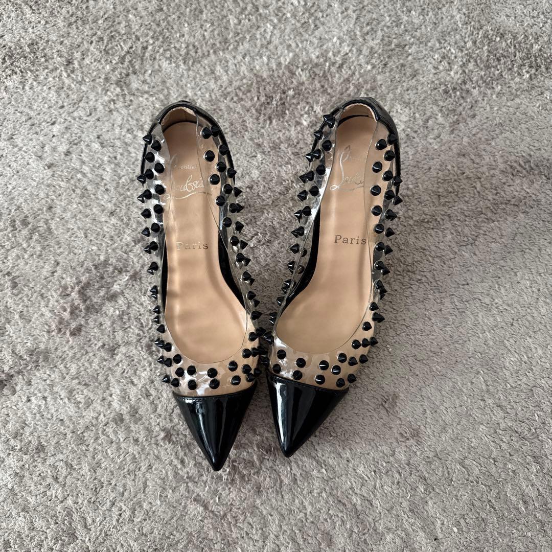 Christian Louboutin スタッズ付きハイヒール 36 Miss Z - 80 mm Pumps - Patent calf leather - Black - Women