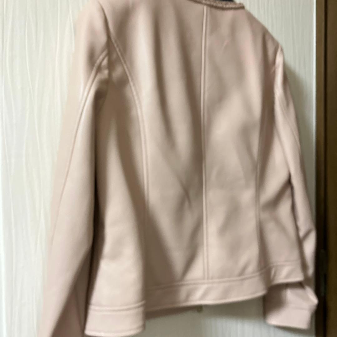 新品タグ付 ローズティアラ フェイクレザージャケット 42