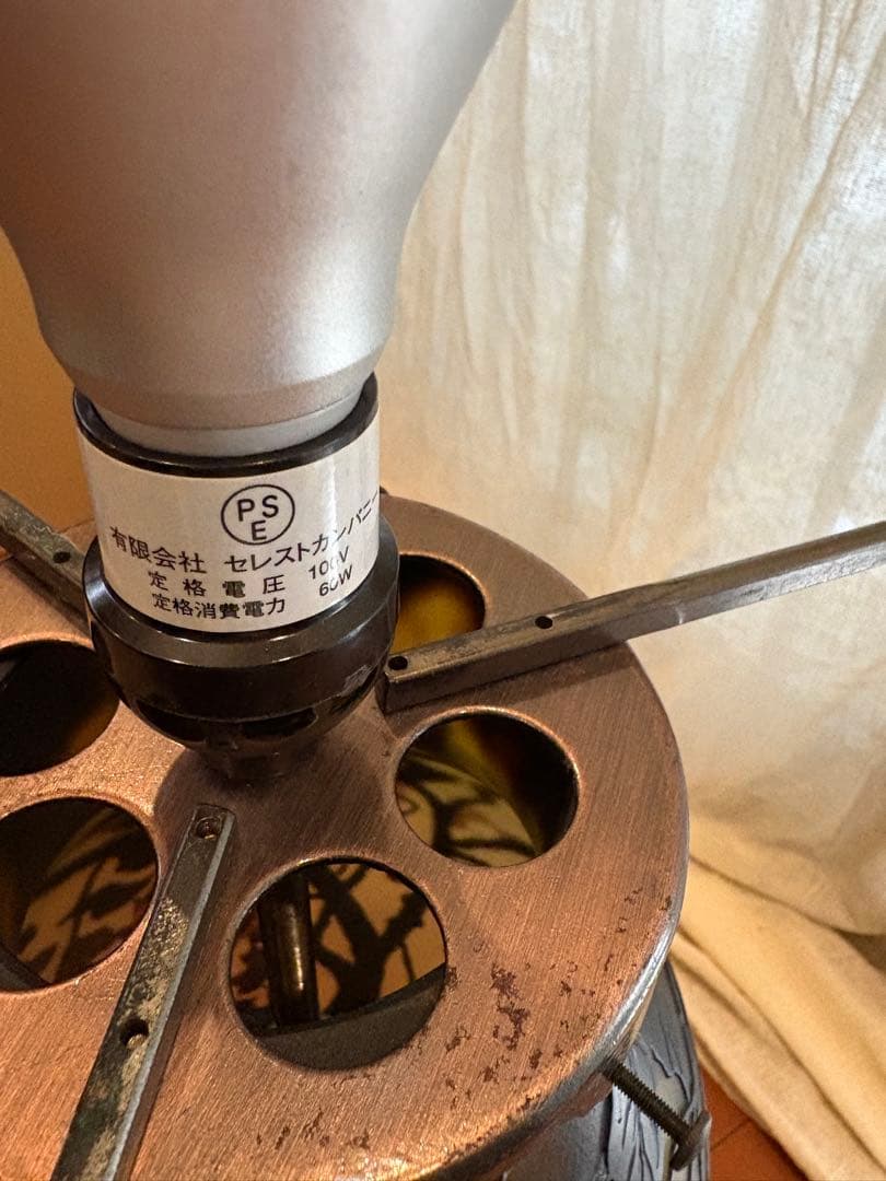 【美品】テーブルランプ　ガレ工房　照明　ランプ　アール・ヌーヴォー