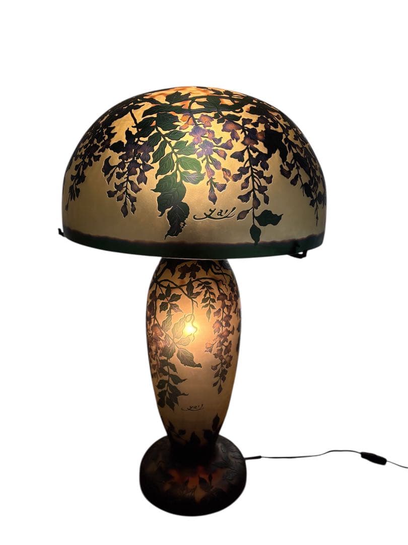 【美品】テーブルランプ　ガレ工房　照明　ランプ　アール・ヌーヴォー