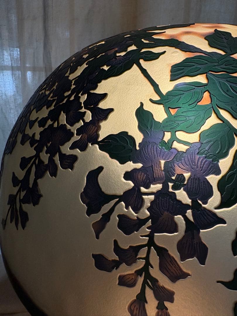 【美品】テーブルランプ　ガレ工房　照明　ランプ　アール・ヌーヴォー