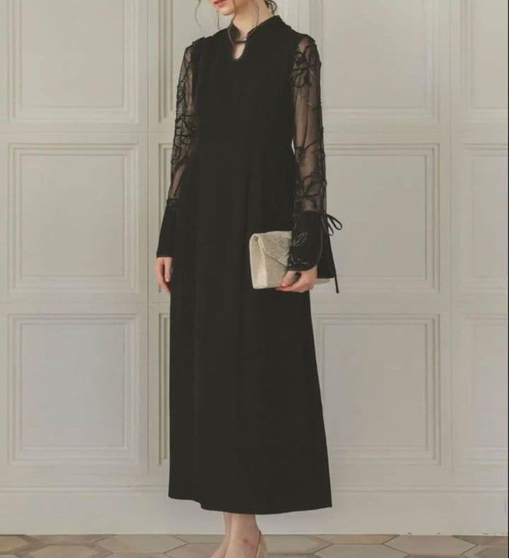 美品】niana レース ワンピース ドレス 結婚式 お呼ばれ 低身長さん