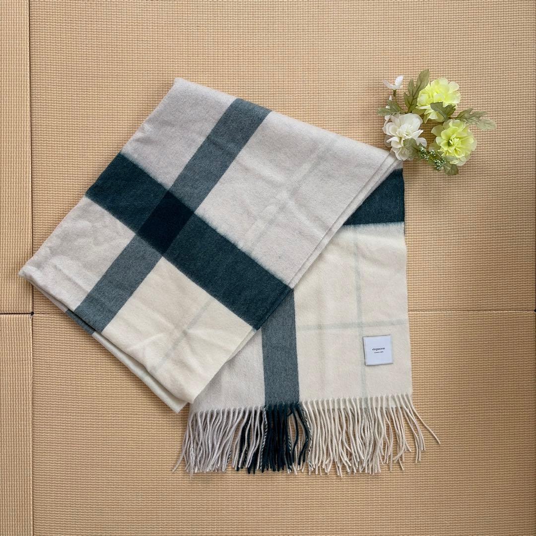 t*d様 elegancece カシミヤ100% チェック柄　大判ストール Cashmee｜カシミヤ100％ 大判ストール チェック柄 nouvelle lune