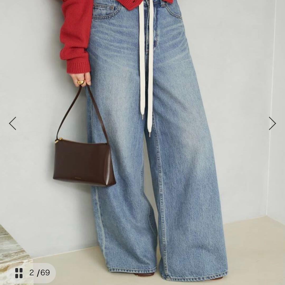 Plage R'IAM SUPER LOOSE デニム 34 サックスブルー - メルカリ