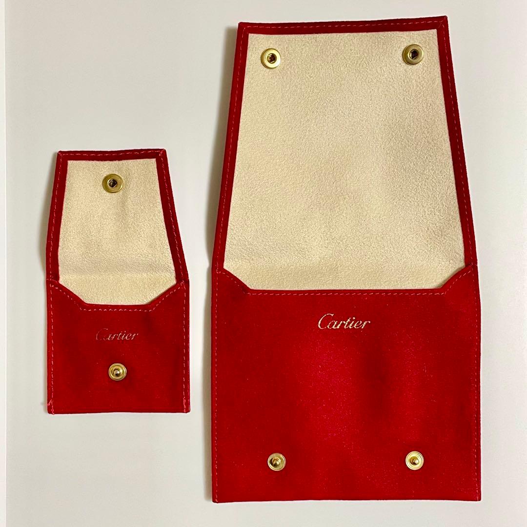 Cartier カルティエ ジュエリーケース 2種セット 赤 スエード ポーチ