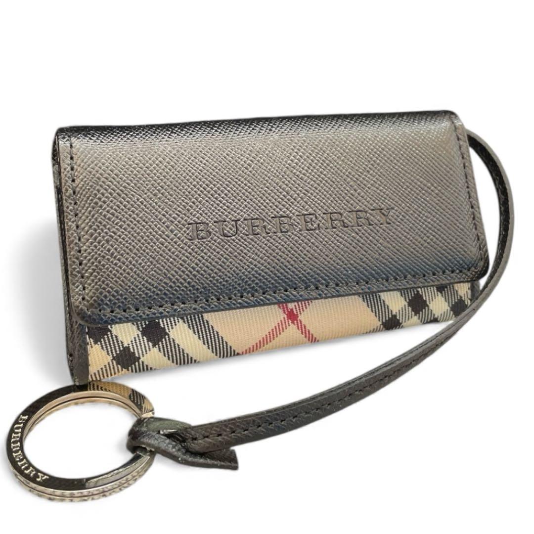 【未使用品】 BURBERRY バーバリー キーケース ノバチェック　レザー