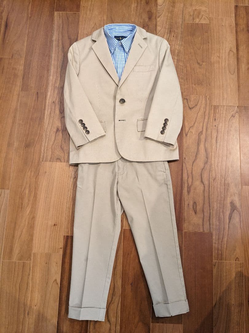 ラルフローレン 4点セット ベージュ スーツ セットアップ 120 入学 卒園 楽天市場】在庫僅か【WEB限定・スーツが苦手なお子さんに