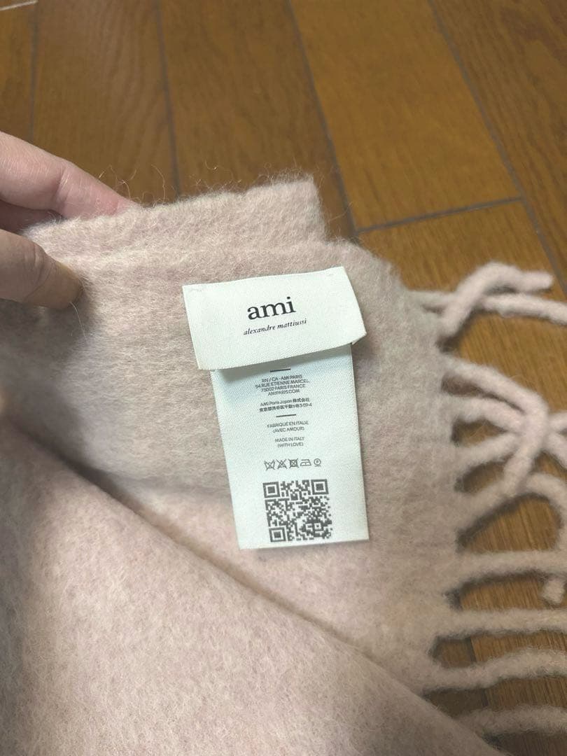Ami Paris アルパカマフラー ベビーピンク 袋付き - メルカリ