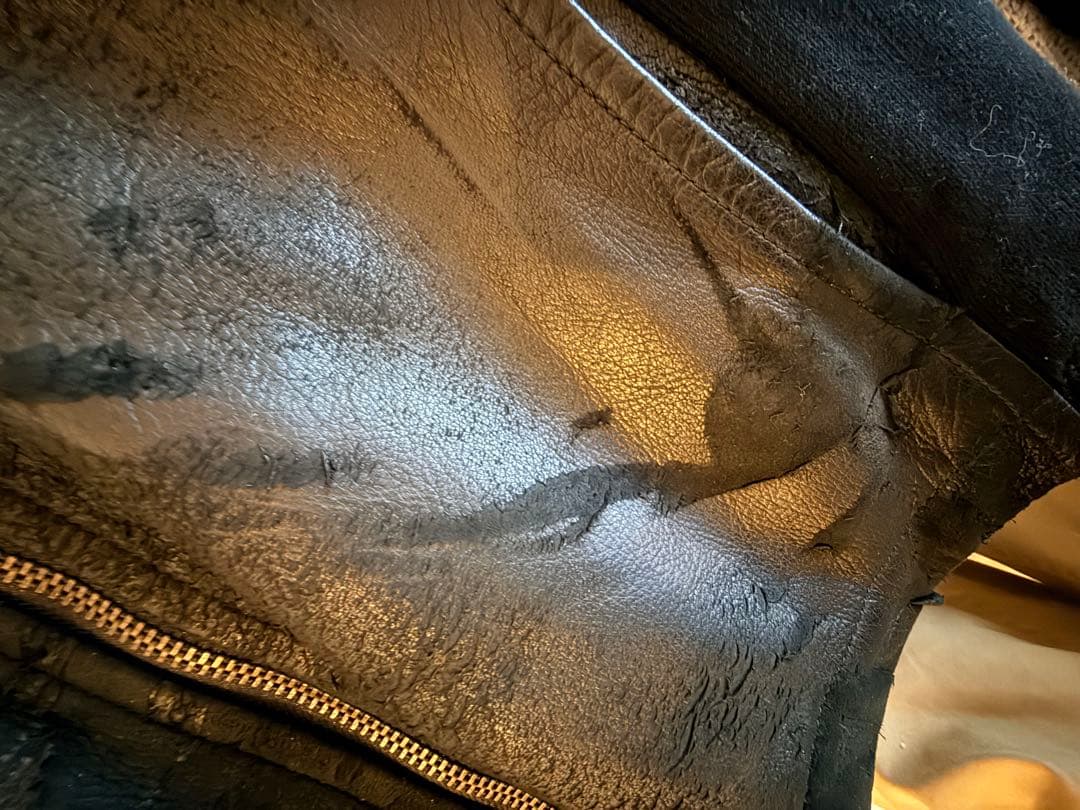 l*x様 FAGASSENT レザーコンビジャンパー - メルカリ