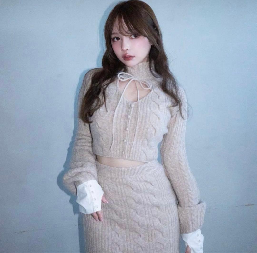 andmary vivian knit ribbon tops & skirt - メルカリ