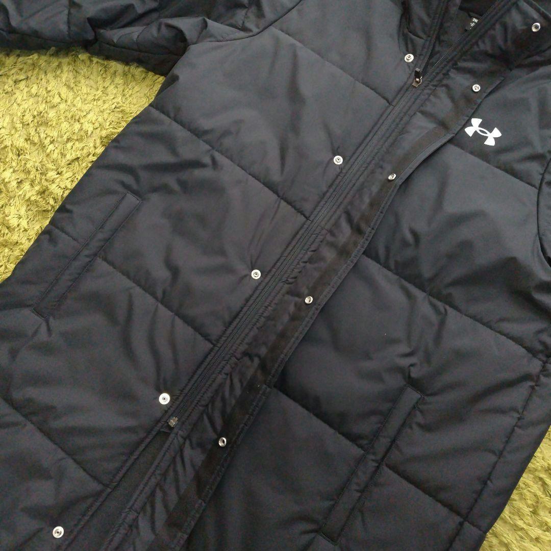 アンダーアーマー ベンチコート ロングコート 大きいサイズ 2XL ブラック 黒