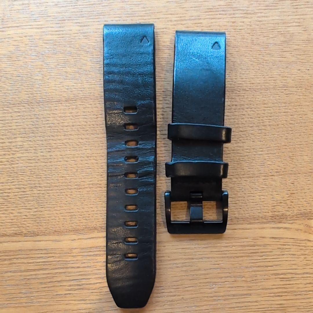 Garmin ガーミン純正 レザーベルト ブラック 22mm QuickFit - メルカリ