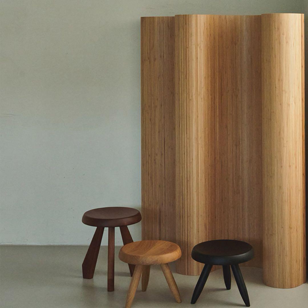 Artek風 ウッドカーブ パーテーション 波板 スクリーン 180×250cm