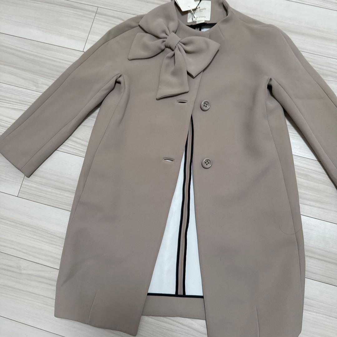 Kate Spade ベージュ リボン付き スプリングコート新品